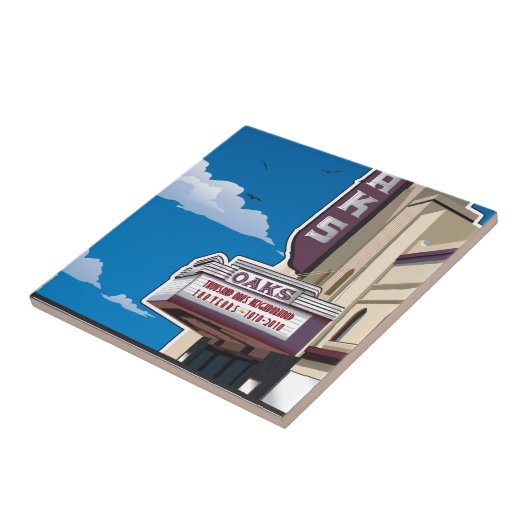 Eichen-Theater auf Solano Allee in Berkeley, CA Fliese (Seite)