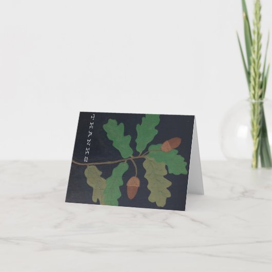 Eichen und Acorne Dankeskarte (Vorderseite)