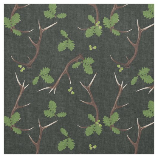 Eichen und Antler Stoff (Muster)