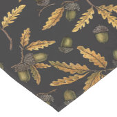 Eichen und Blätter auf schwarz Kurzer Tischläufer (Ecke)