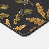 Eichen und Blätter auf schwarz Schreibtischunterlage (Ecke)