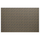 Eichen und Blätter auf schwarz Stoff (Yard (91,4 cm))
