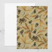 Eichen und Eichen-Blätter auf Ekru (Vorne/Hinten)