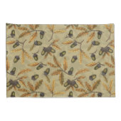 Eichen und Eichen-Blätter auf Ekru Kissenbezug (Rückseite-Rechts)