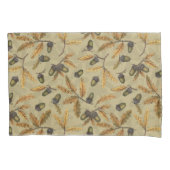 Eichen und Eichen-Blätter auf Ekru Kissenbezug (Vorderseite-Links)