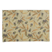 Eichen und Eichen-Blätter auf Ekru Kissenbezug (Vorderseite-Rechts)