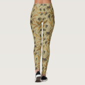 Eichen und Eichen-Blätter auf Ekru Leggings (Rückseite)