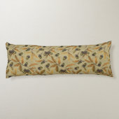 Eichen und Eichen-Blätter auf Ekru Seitenschläferkissen (Rückseite)