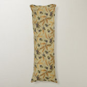 Eichen und Eichen-Blätter auf Ekru Seitenschläferkissen (Vorderseite Vertikal)