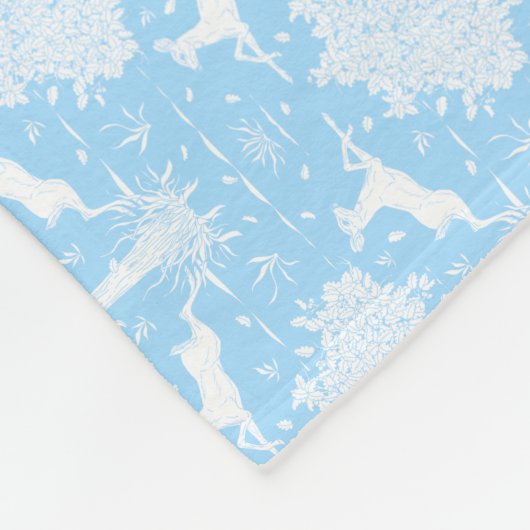 Eichen- und Hirschbleichleder (Horizontal) Fleecedecke (Ecke)