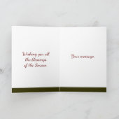 Eichen und Holly Solstice Weihnachten rot und grün (Innenseite)