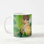 Eichenäste mit Eicheln Kaffeetasse (Links)