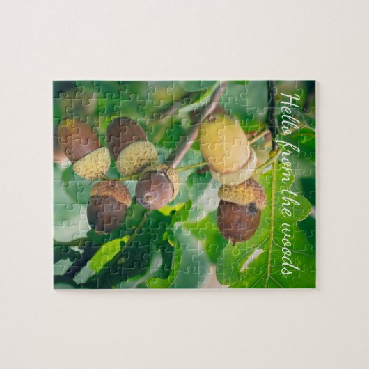 Eichenäste mit Eicheln Puzzle (Horizontal)