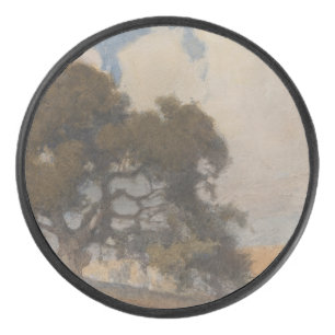 Eichenbaum (1910) - Majestic Vintag Watercolor Eishockey Puck