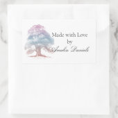 Eichenbaum aus Liebe Rechteckiger Aufkleber (Tasche)