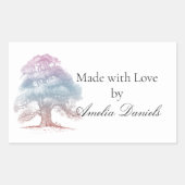 Eichenbaum aus Liebe Rechteckiger Aufkleber (Vorderseite)