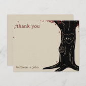 Eichenbaum Danke Karte (Vorne/Hinten)