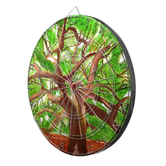 Eichenbaum Dartscheibe (Vorderseite rechts)