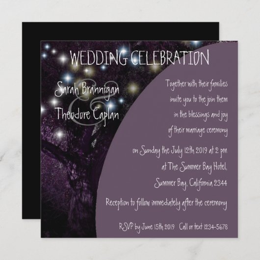 Eichenbaum Einladung (Vorne/Hinten)