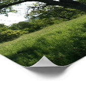 Eichenbaum, Frühlingswiese, Portrait Poster (Ecke)