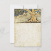 Eichenbaum gestörter Damask Metallic Elegance RSVP Karte (Rückseite)