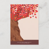 Eichenbaum-Hochzeitskarte der Liebe Autum Begleitkarte (Rückseite)