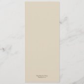 Eichenbaum-Hochzeitskarte Menükarte (Rückseite)