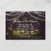 Eichenbaum-Hochzeitskarten Begleitkarte (Rückseite)