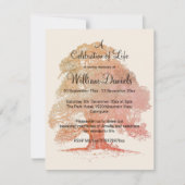 Eichenbaum im Herbst anlässlich der Lebenskarte Einladung (Vorderseite)