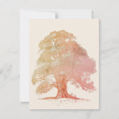 Eichenbaum im Herbst anlässlich der Lebenskarte Einladung (Rückseite)