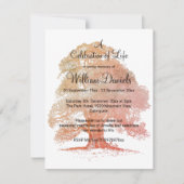 Eichenbaum im Herbst anlässlich der Lebenskarte Einladung (Vorderseite)