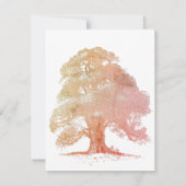 Eichenbaum im Herbst anlässlich der Lebenskarte Einladung (Rückseite)