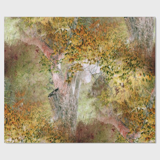 Eichenbaum im Herbst... Geschenkpapier (Flach)