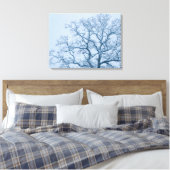 Eichenbaum im Schnee Leinwanddruck (Insitu (Schlafzimmer))