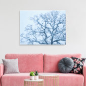 Eichenbaum im Schnee Leinwanddruck (Insitu (Wohnzimmer))