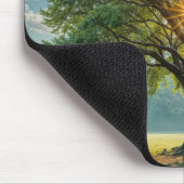 Eichenbaum in zwei Jahreszeiten Mousepad (Ecke)