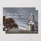 Eichenbaum Kirche Hochzeit Einladung (Vorne/Hinten)