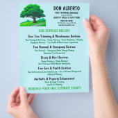 Eichenbaum-Logo | Benutzerdefinierter Baumschnitt- Flyer (Hand)