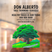 Eichenbaum-Logo | Maßgeschneiderter Baumzuchtservi Fensteraufkleber (Blatt 2)