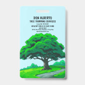 Eichenbaum-Logo | Mitarbeiter der Baumschneide-Die Ausweis (Rückseite)