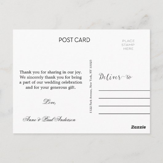 Eichenbaum mit Hirschen Danke Karte (Rückseite)