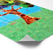 Eichenbaum mit Schaukel Poster (Ecke)