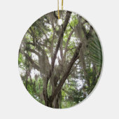 Eichenbaum mit spanischem Moos in den Ästen Keramik Ornament (Links)