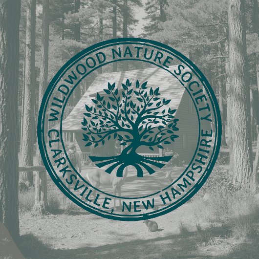 Eichenbaum Rustikale Grenzadresse Natur und Wirtsc Gummistempel