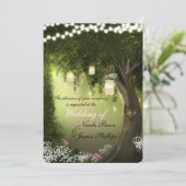 Eichenbaum Rustikale Hochzeit des bezaubernden Wal Einladung (Stehend Vorderseite)