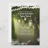 Eichenbaum Rustikale verzauberte Waldfrühlingsform Einladung (Vorderseite)