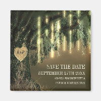Eichenbaum-Spanisches Moos-Save-the-Date-Magnete