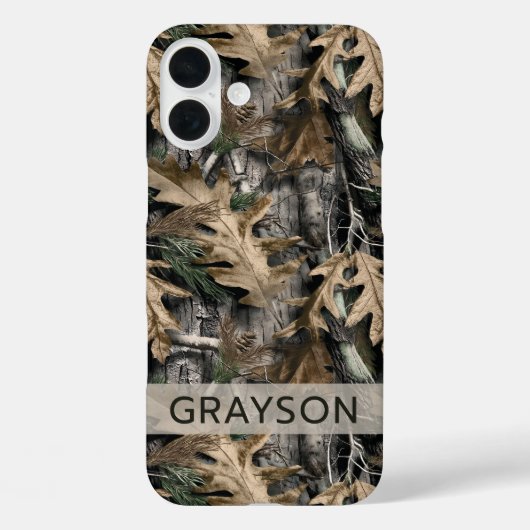 Eichenbaum-Tarnung Personalisierte Case-Mate iPhon iPhone Hülle (Rückseite)