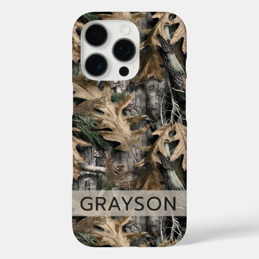 Eichenbaum-Tarnung Personalisiertes Case-Mate iPho iPhone Hülle (Rückseite)