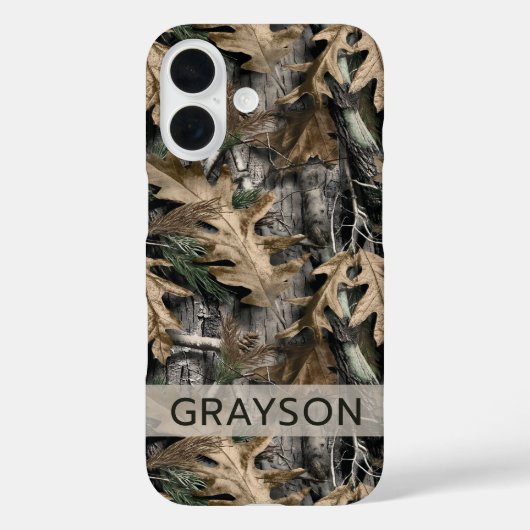 Eichenbaum-Tarnung Personalisiertes Case-Mate iPho iPhone Hülle (Rückseite)